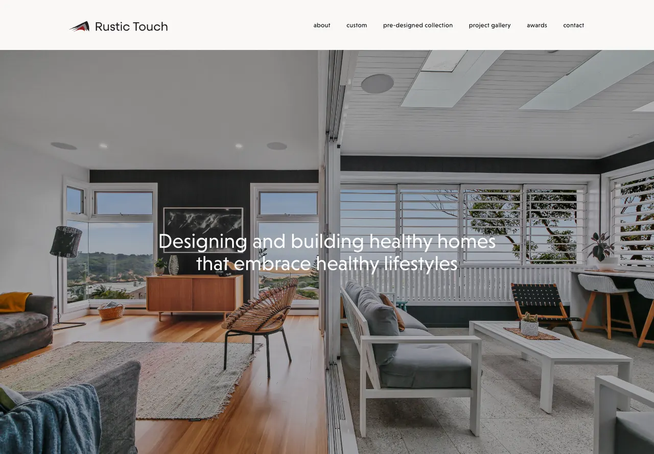 Rustic Touch homepage captured on 9 October 2026 at desktop width
