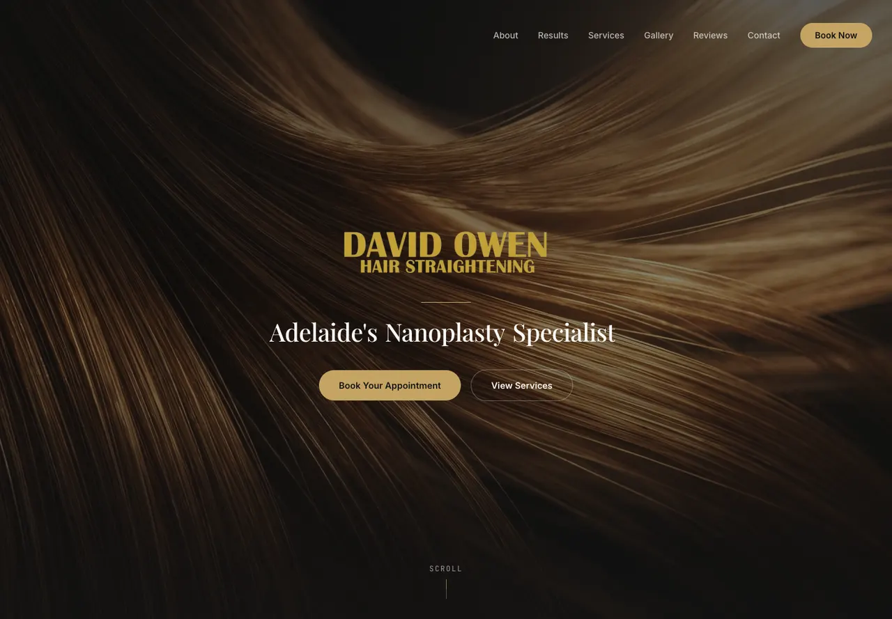 David Owen homepage captured on 9 October 2026 at desktop width