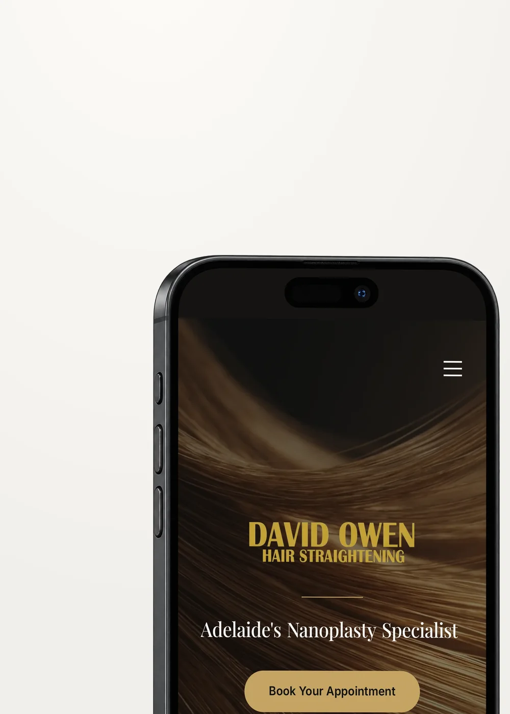 David Owen website on a phone