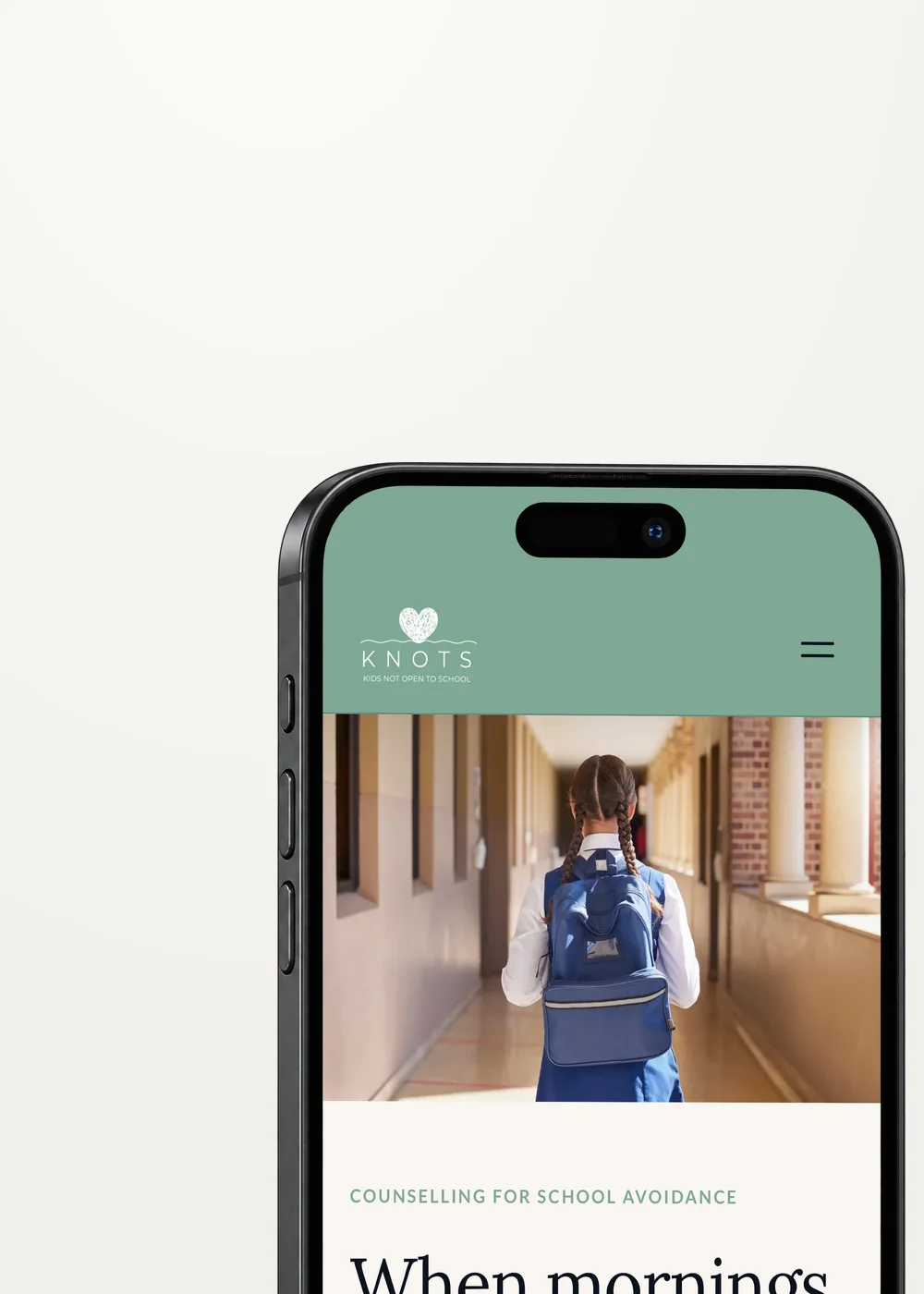 KNOTS website on a phone