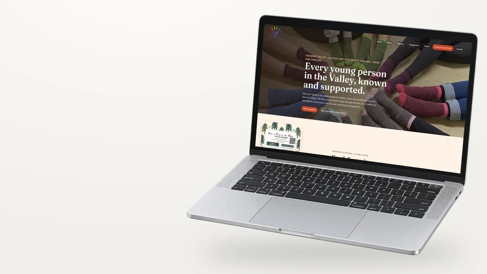 KTV website on a laptop